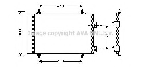 PRASCO CNA5240 Condenser, air conditioning